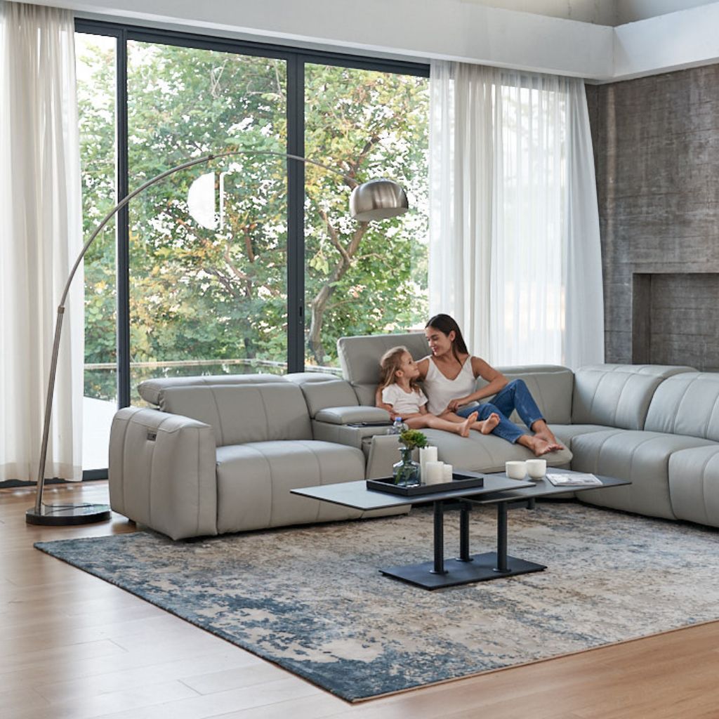 Bailey Corner Sofa angled view in a styled living space