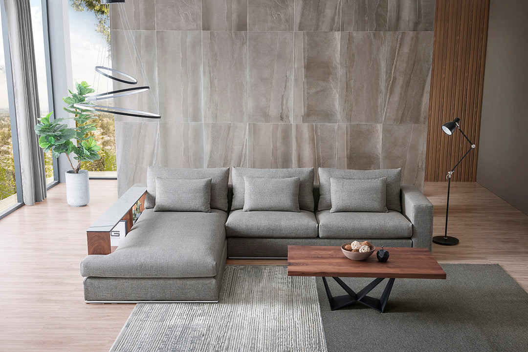 GS9001 Classic Minimalist Sofa With Wood Table