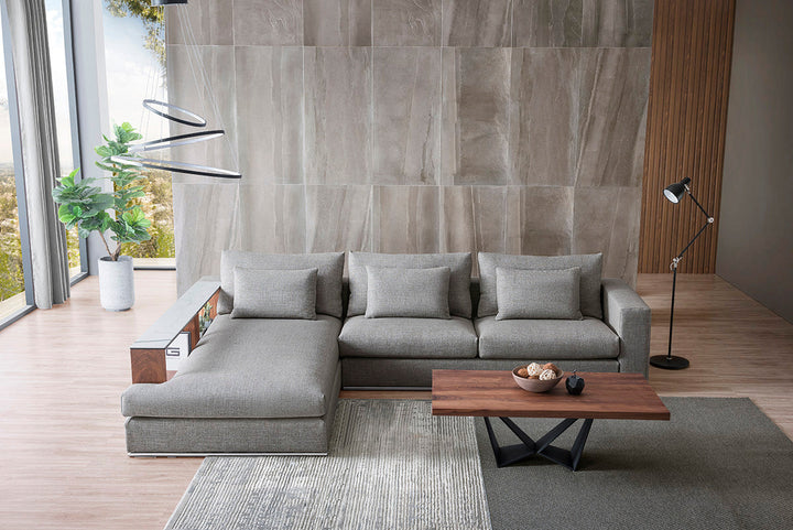 GS9001 Classic Minimalist Sofa With Wood Table