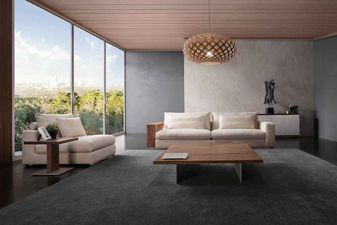 GS9001 Classic Minimalist Sofa With Wood Table