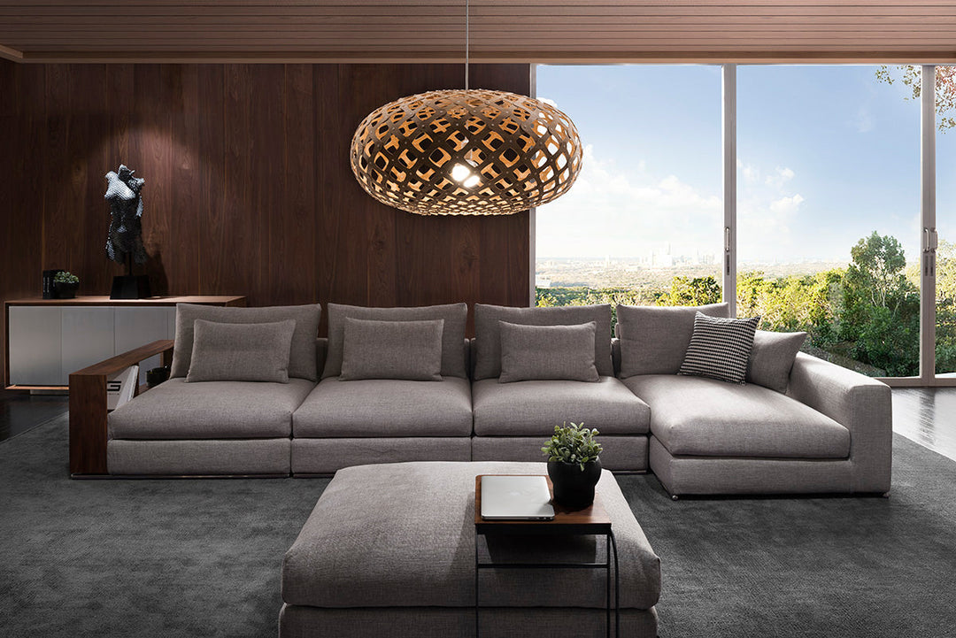 GS9001 Classic Minimalist Sofa With Wood Table
