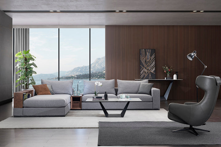 GS9001 Classic Minimalist Sofa With Wood Table