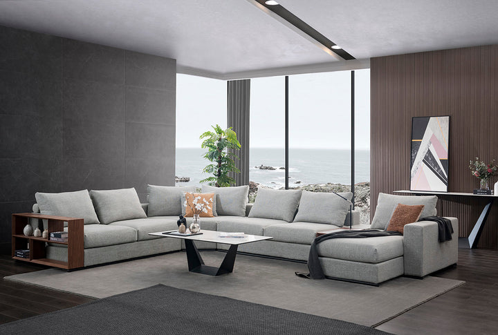 GS9001 Classic Minimalist Sofa With Wood Table