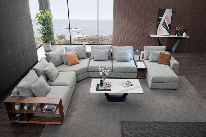 GS9001 Classic Minimalist Sofa With Wood Table