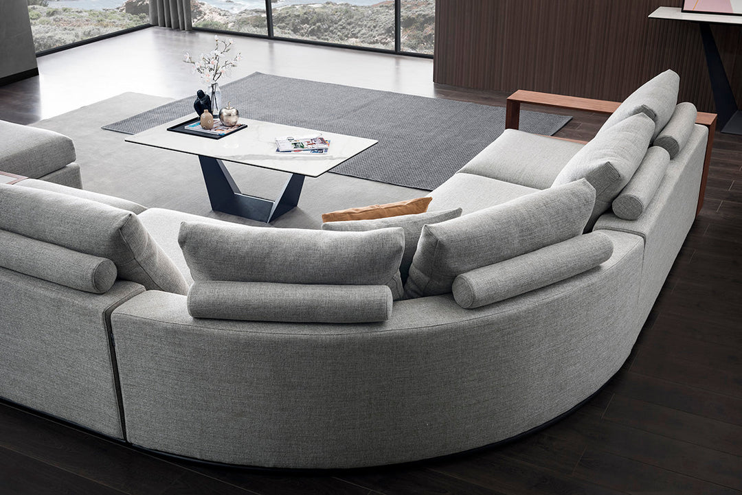 GS9001 Classic Minimalist Sofa With Wood Table