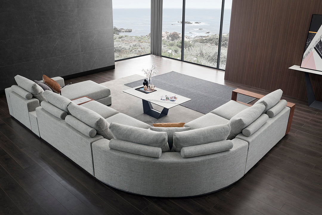 GS9001 Classic Minimalist Sofa With Wood Table