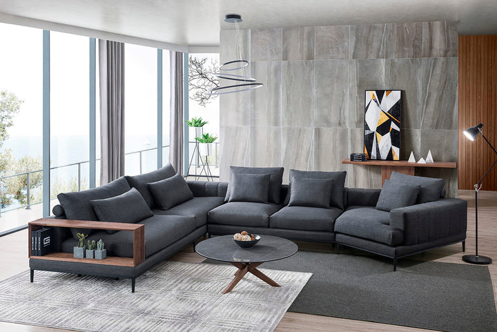 GS9007 Living Room Sofas With Wood Table