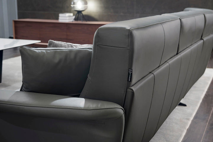 GS9012 Minimalist Modern L Shape Leather Sofa