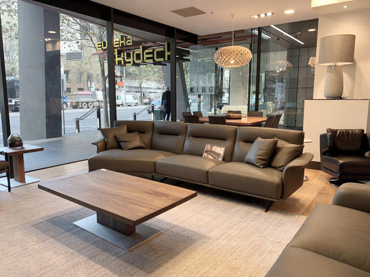 GS9012 Minimalist Modern L Shape Leather Sofa