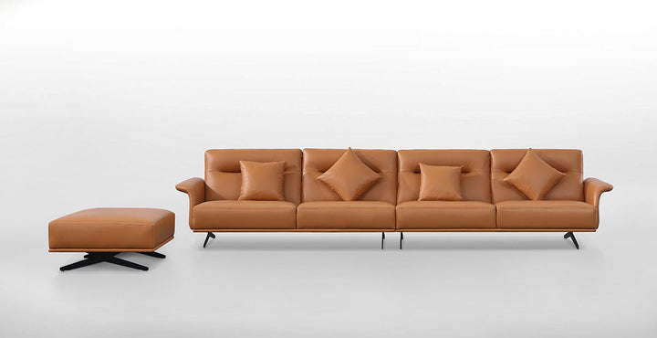 GS9012 Minimalist Modern L Shape Leather Sofa