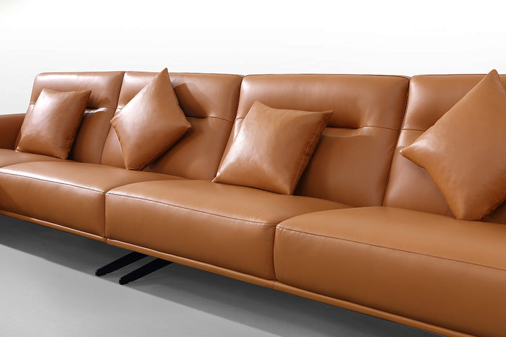 GS9012 Minimalist Modern L Shape Leather Sofa