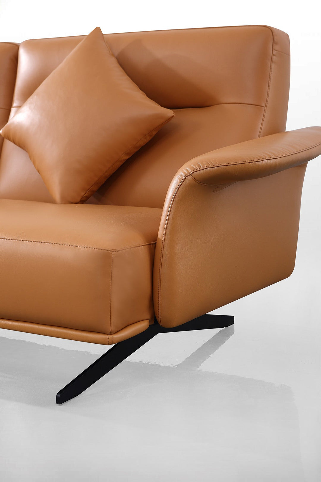 GS9012 Minimalist Modern L Shape Leather Sofa