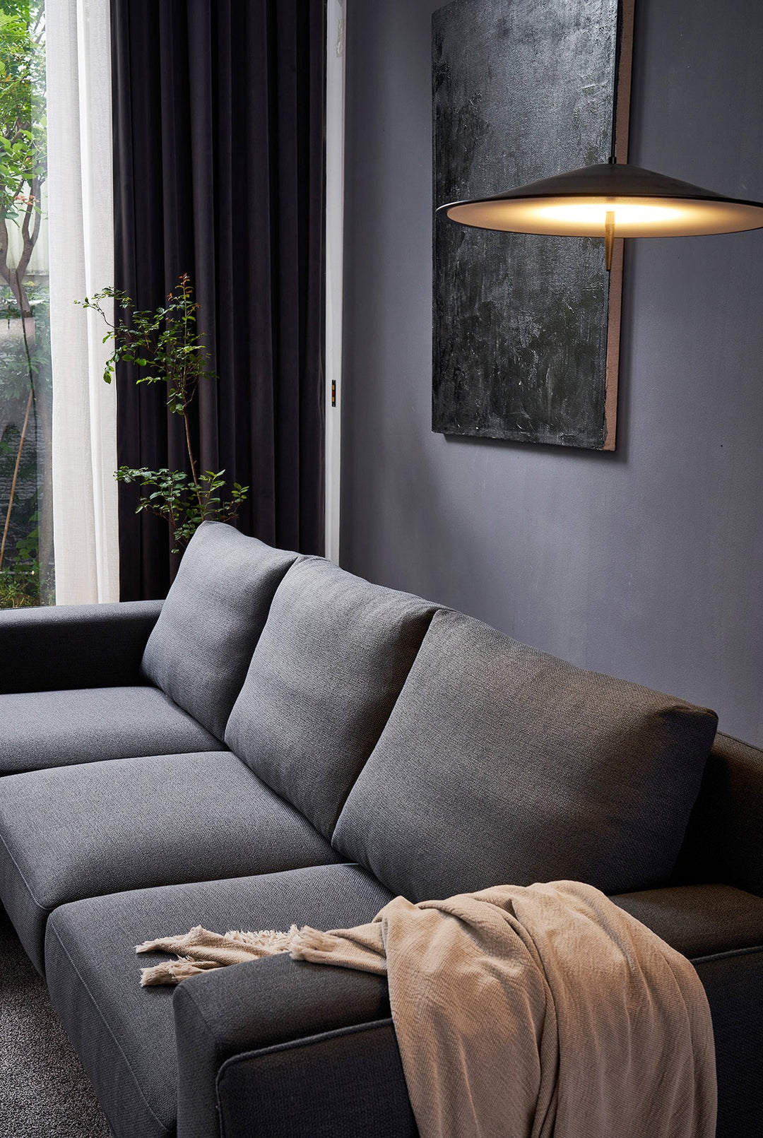 GS9023 Classic Detachable Fabric Sectional Sofa