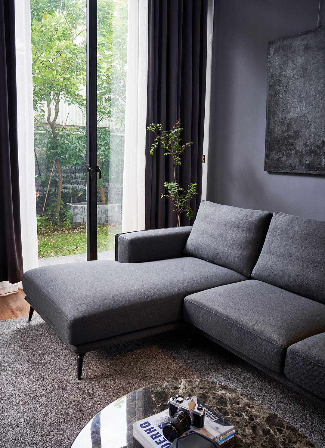 GS9023 Classic Detachable Fabric Sectional Sofa