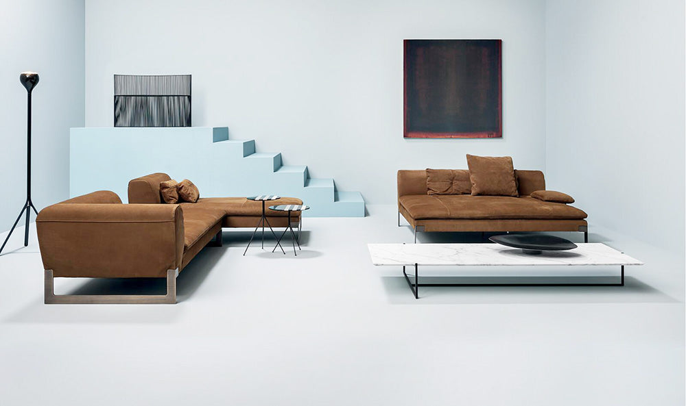 GS9081 Italian Modern Red Fabric Sofa