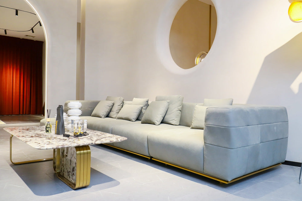GS9085 Modern Design Sofa With Hardware Legs