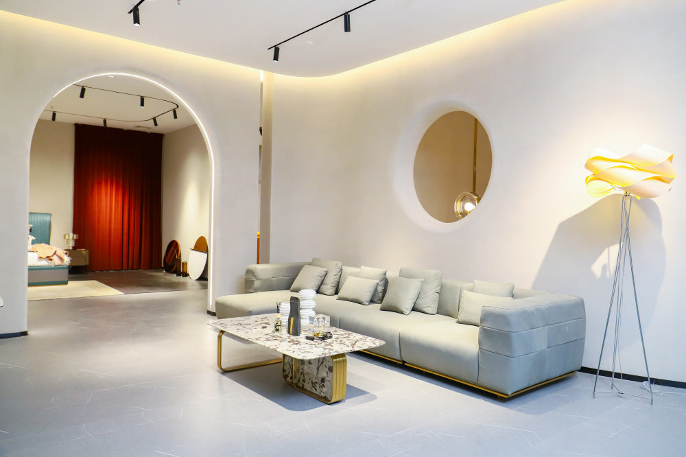 GS9085 Modern Design Sofa With Hardware Legs