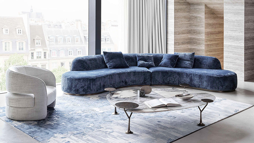 GS9092 Italian Modern Curved Couch