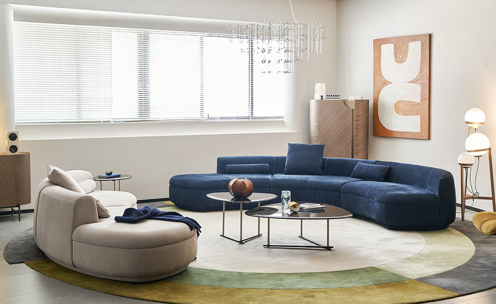 GS9100 Modern Curved Sectional Sofa