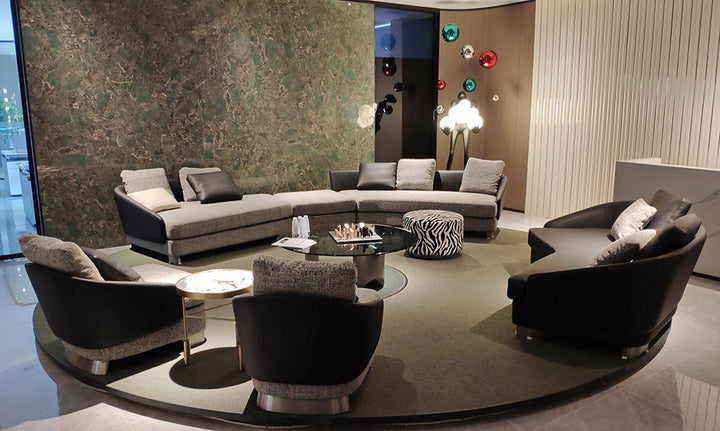 GS9129 Italian Design Curved Sectional Sofa