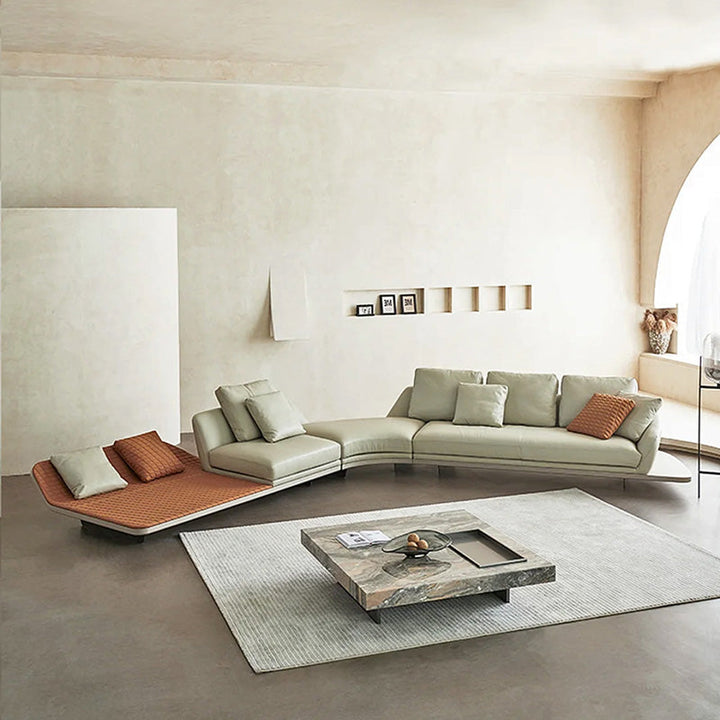 GS9157 Italian Luxury Modern Sofa With Wood Table