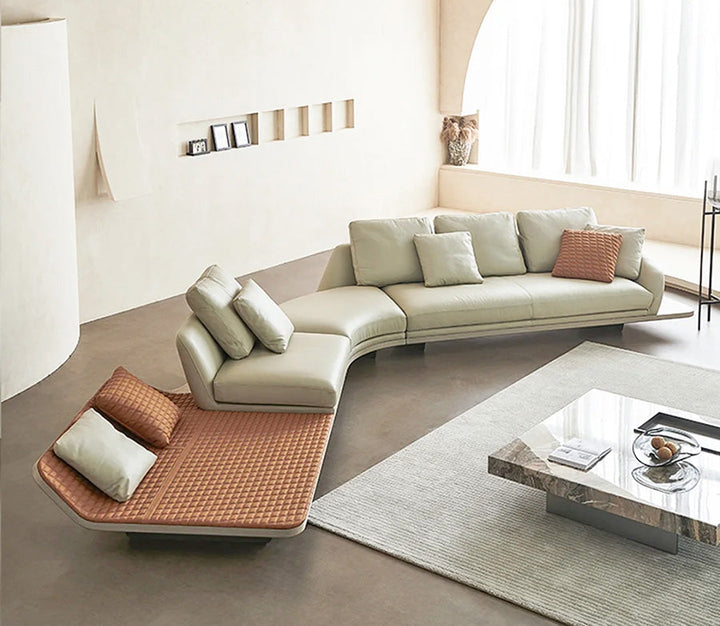 GS9157 Italian Luxury Modern Sofa With Wood Table