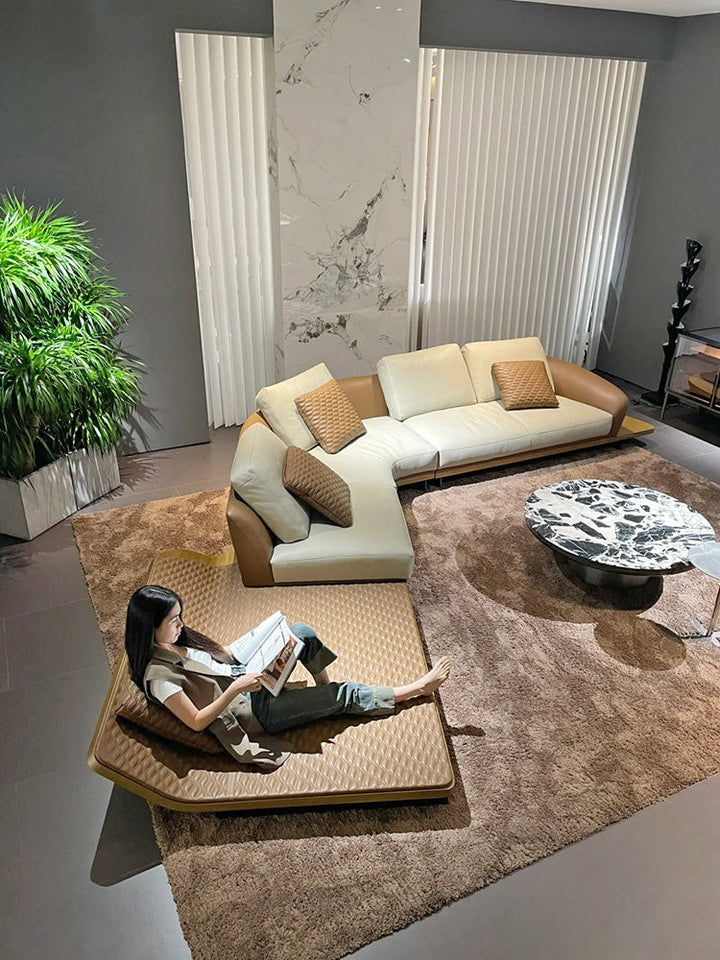 GS9157 Italian Luxury Modern Sofa With Wood Table
