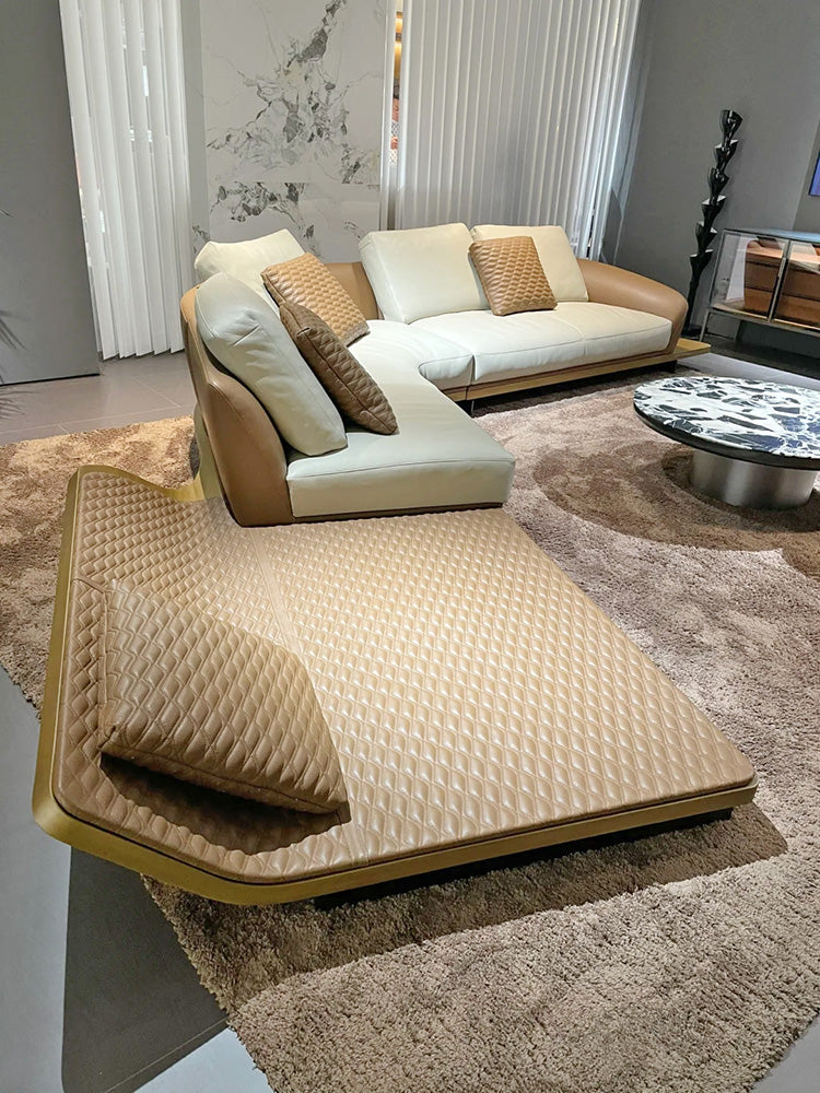 GS9157 Italian Luxury Modern Sofa With Wood Table